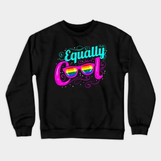 Equally Cool Logo LGBTQ Transgender Gay Lesbian Pride Month Crewneck Sweatshirt